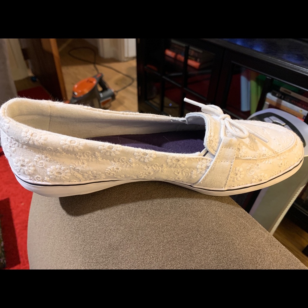 White Lace Loafer